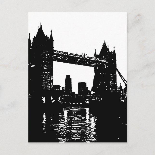 Carte Postale Pop Art London Tower Bridge (Devant)