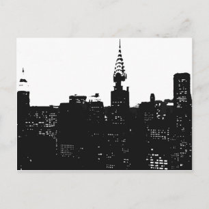 Carte Postale Pop Art New York Silhouette
