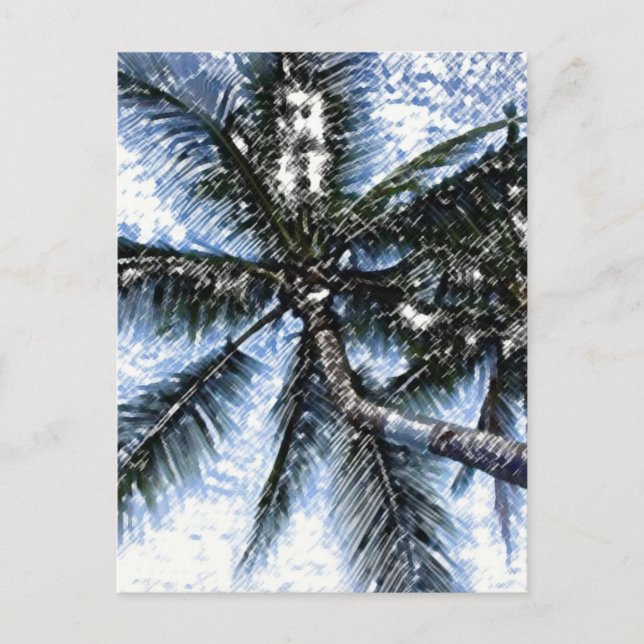 Carte Postale Pop Art Palm Tree (Devant)