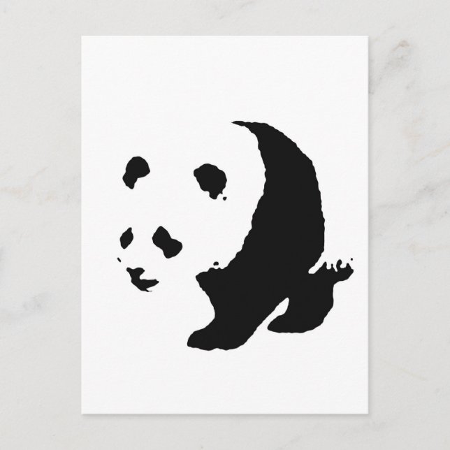 Carte Postale Pop Art Panda (Devant)