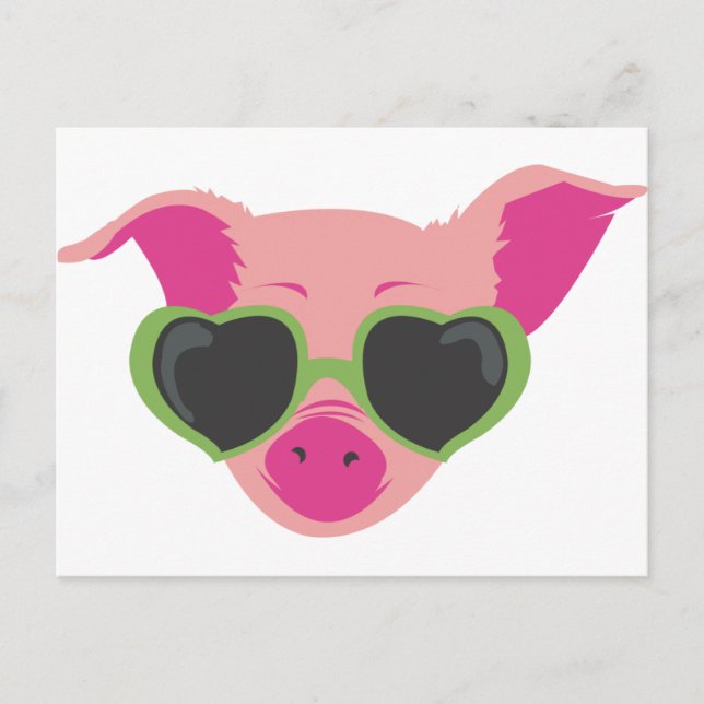 Carte Postale Pop art Piggy (Devant)