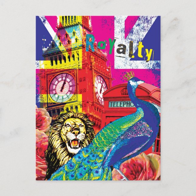 Carte Postale Pop Art Pourcentage britannique (Devant)