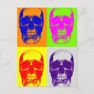 Carte Postale Pop Art Skull