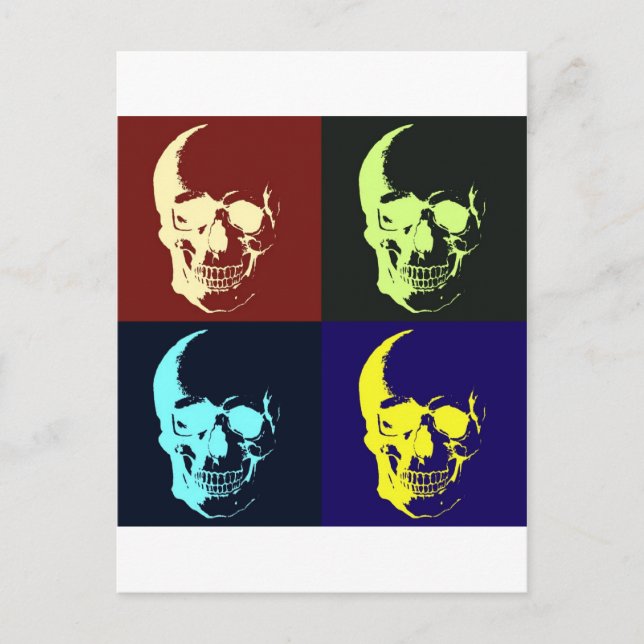 Carte Postale Pop Art Skull (Devant)