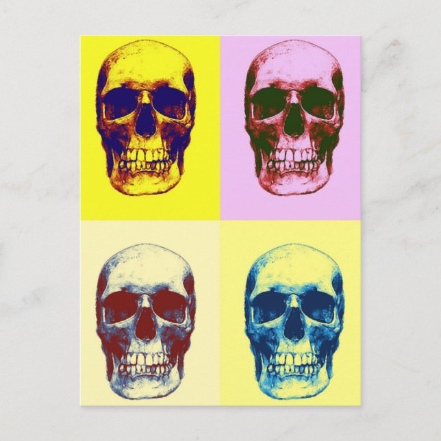 Carte Postale Pop Art Skull (Devant)