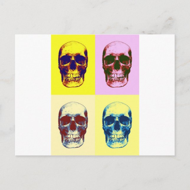 Carte Postale Pop Art Skull (Devant)