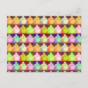 Carte Postale Pop Art Snow Kitty