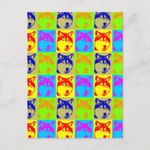 Carte Postale Pop Art Wolf Eyes