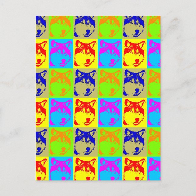 Carte Postale Pop Art Wolf Eyes (Devant)