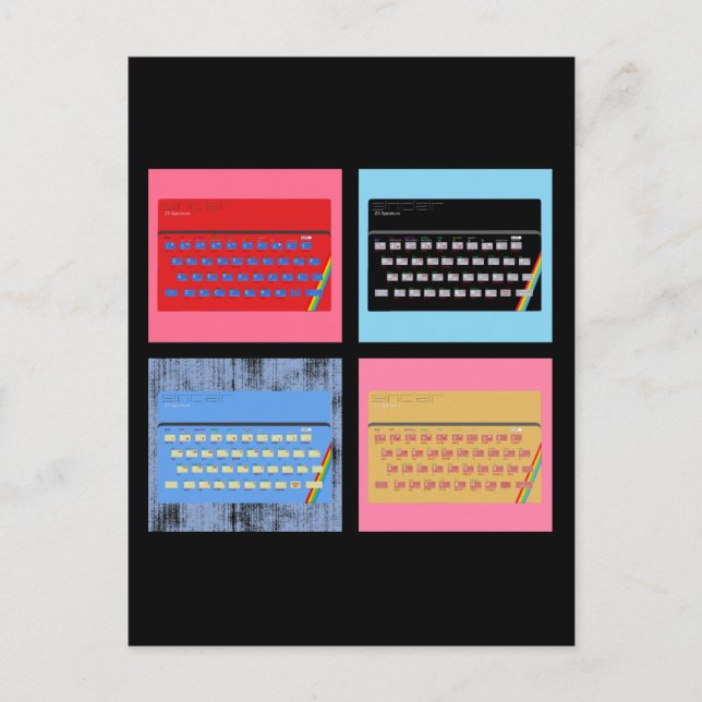 Carte Postale Pop Art ZX Spectrum (Devant)