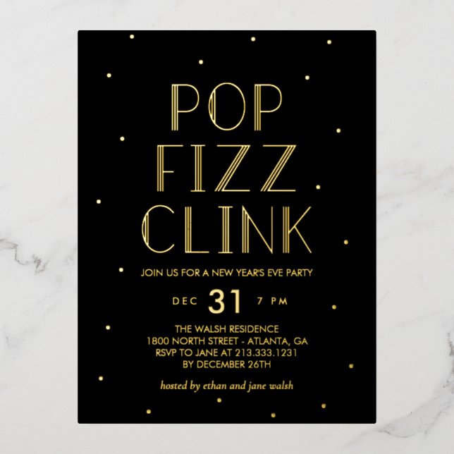 Carte postale Pop Fizz Clink Foil (Recto)