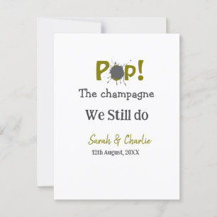 Carte Postale Pop le champagne nous faisons encore or gris coupl