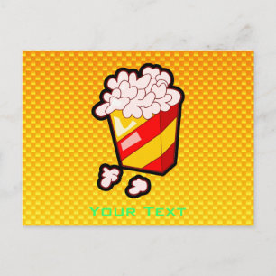 Carte Postale Popcorn orange jaune