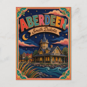 Carte Postale PopCut États Aberdeen Dakota du Sud Art en Papier