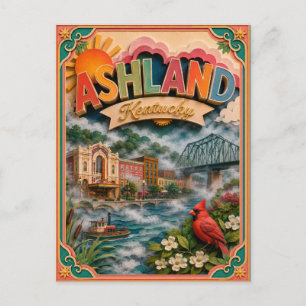 Carte Postale PopCut États Ashland Kentucky Art Papier