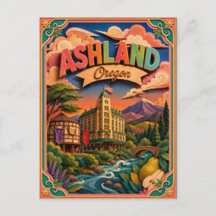 Carte Postale PopCut États Ashland Oregon Art Papier