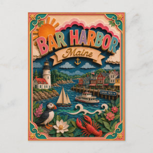Carte Postale PopCut États Bar Harbor Maine Art Papier