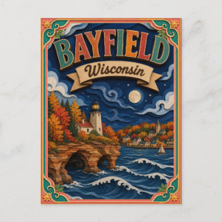 Carte Postale PopCut États Bayfield Wisconsin Art Papier