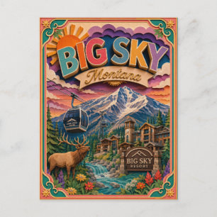 Carte Postale PopCut États Big Sky Montana Art Papier
