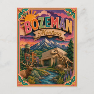 Carte Postale PopCut États Bozeman Montana Art Papier