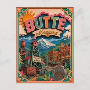 Carte Postale PopCut États Butte Montana Art Papier