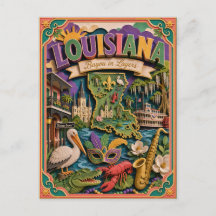 PopCut États de Louisiane Coloré Art en Papier 3D