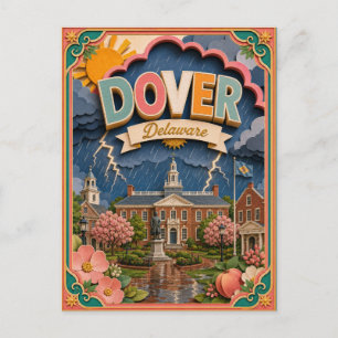 Carte Postale PopCut États Dover Delaware Art en Papier