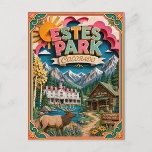 Carte Postale PopCut États Estes Park Colorado Art en Papier