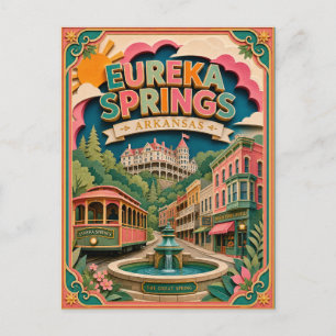 Carte Postale PopCut États Eureka Springs Arkansas Art Papier
