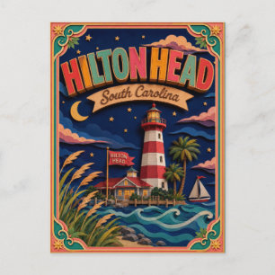 Carte Postale PopCut États Hilton Head Island Caroline du Sud