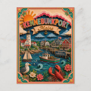 Carte Postale PopCut États Kennebunkport Maine Art Papier