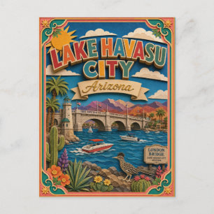 Carte Postale PopCut États Lake Havasu City Arizona Art en Papie
