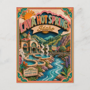 Carte Postale PopCut États Lava Hot Springs Idaho Art Papier