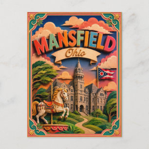Carte Postale PopCut États Mansfield Ohio Art Papier