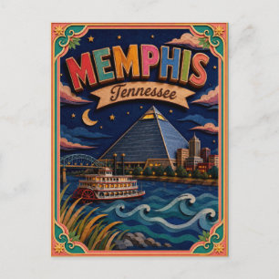 Carte Postale PopCut États Memphis Tennessee Art Papier