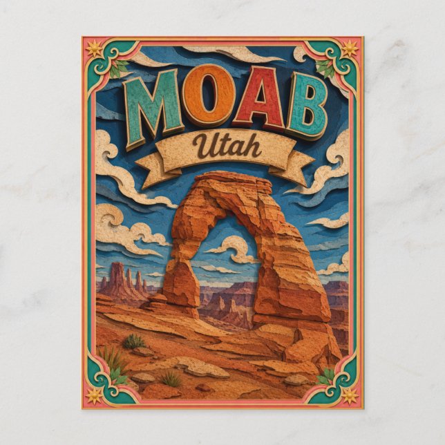 Carte Postale PopCut États Moab Utah Art Papier (Devant)