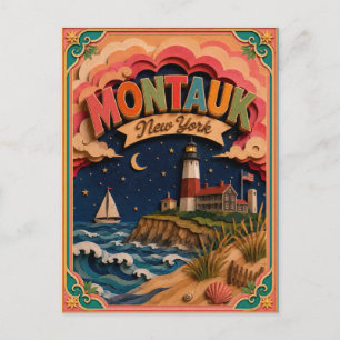 Carte Postale PopCut États Montauk New York Art Papier