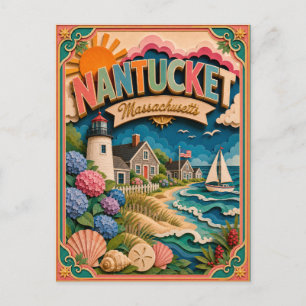 Carte Postale PopCut États Nantucket Massachusetts Art Papier