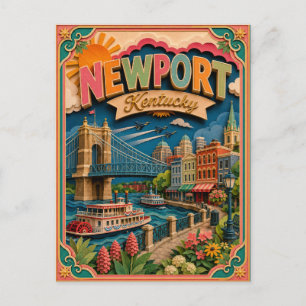 Carte Postale PopCut États Newport Kentucky Art Papier