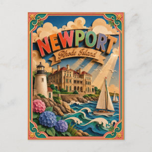 Carte Postale PopCut États Newport Rhode Island Art Papier