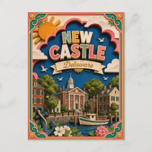 Carte Postale PopCut États Nouveau Château Delaware Art Papier