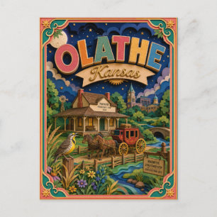 Carte Postale PopCut États Olathe Kansas Art Papier