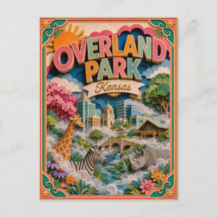 Carte Postale PopCut États Overland Park Kansas Art Papier