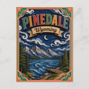 Carte Postale PopCut États Pinedale Wyoming Art Papier
