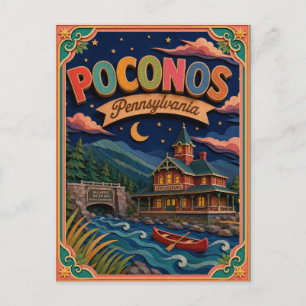 Carte Postale PopCut États Poconos Pennsylvanie Art Papier