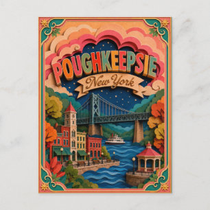 Carte Postale PopCut États Poughkeepsie New York Art Papier