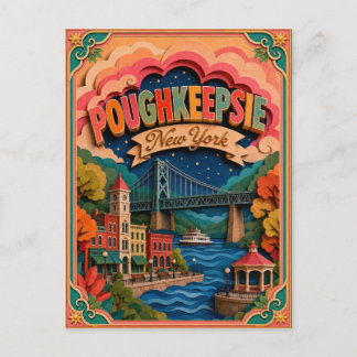 Carte Postale PopCut États Poughkeepsie New York Art Papier