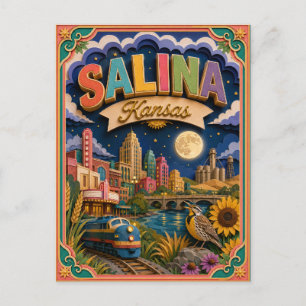 Carte Postale PopCut États Salina Kansas Art Papier