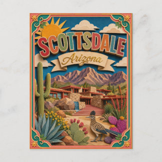 Carte Postale PopCut États Scottsdale Arizona Art Papier