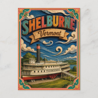 Carte Postale PopCut États Shelburne Vermont Art Papier